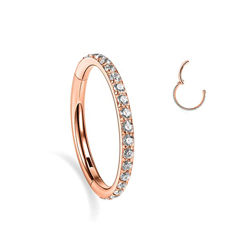 Stainless steel hoop nose ring