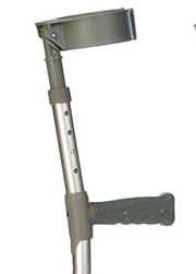 عكازات مفردة قابلة للتعديل بمقبض بلاستيكي