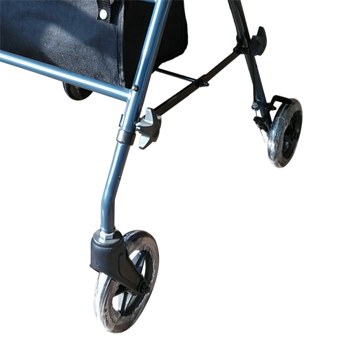 Déambulateur pliant en acier avec roues démontables de 6 pouces