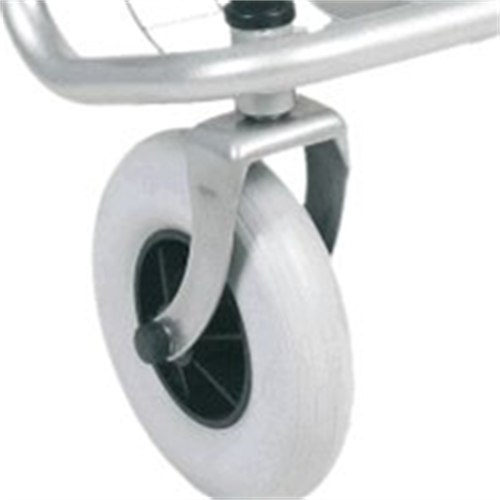 Deambulatore classico in acciaio con sedile imbottito