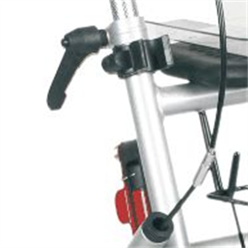 Deambulatore classico in acciaio con sedile imbottito