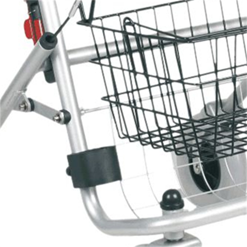 Deambulatore classico in acciaio con sedile imbottito