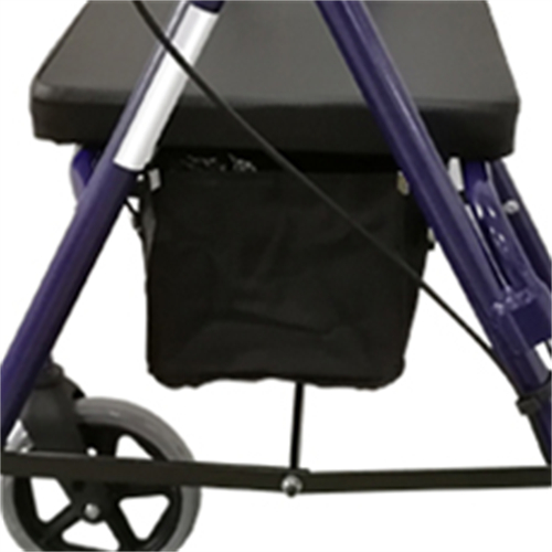 Andador clásico de 4 ruedas con altura ajustable y asiento