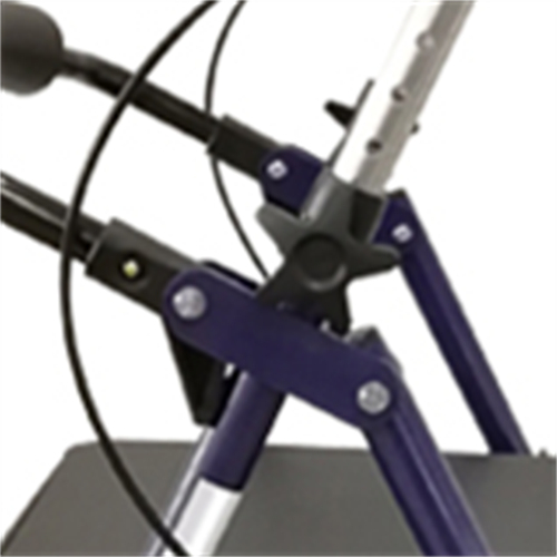 Andador clásico de 4 ruedas con altura ajustable y asiento