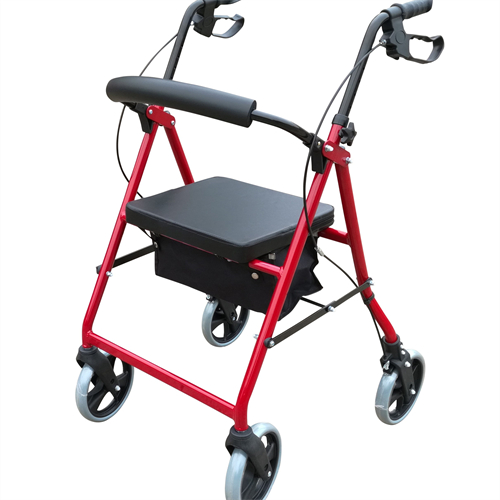 Deluxe Aluminum Comfort Folding Rollator Walker