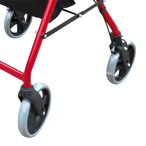 Andador con ruedas plegable cómodo de aluminio de lujo