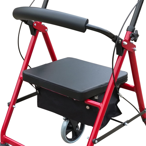 Andador con ruedas plegable cómodo de aluminio de lujo