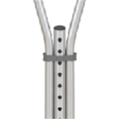 Stampella ascellare con pulsante in alluminio