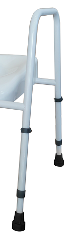 Высокое регулируемое стальное сиденье и рама для унитаза Моубрей Лайт