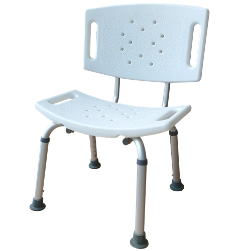 Chaise de douche de sécurité pour salle de bain avec dossier