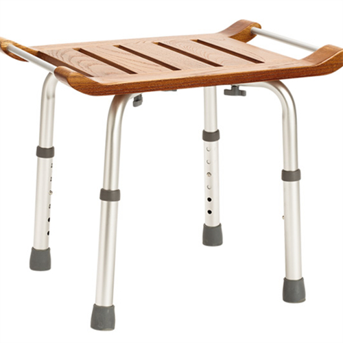 Teakholz-Sitz-Duschstuhl mit Griff