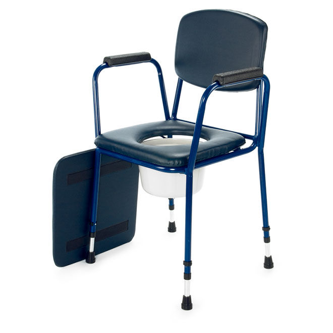 Bedside Soft Padded Steel Toilet Chair Height Adjustable