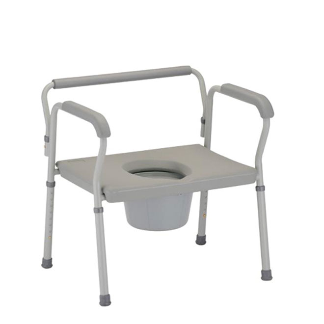 Heavy Duty Steel Bariatric Folding Bedside Commode Chair