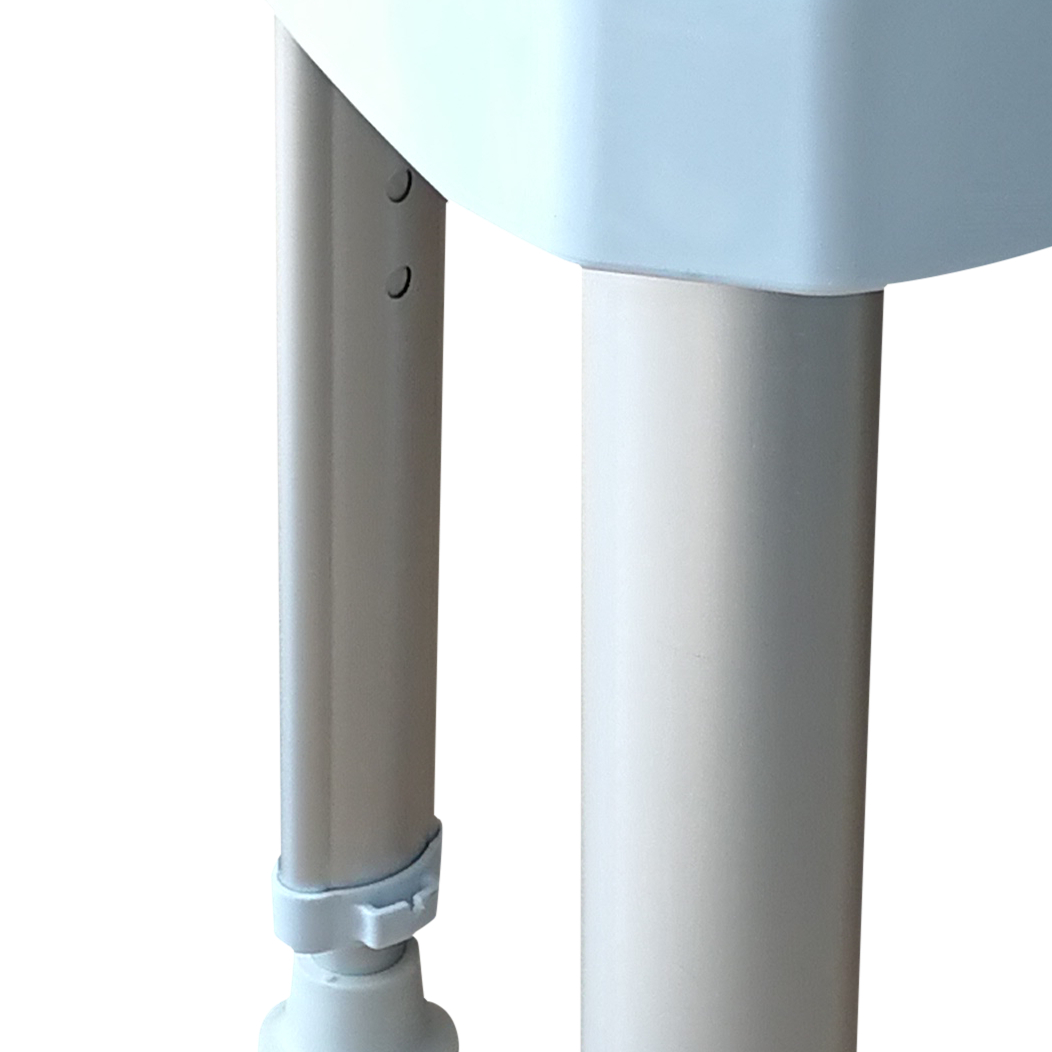 Taburete de ducha triangular con asiento acolchado