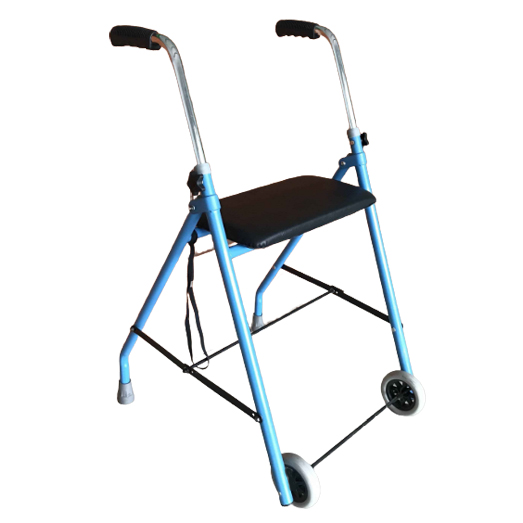 Lichtgewicht 2-wielige opvouwbare rollator met zitje
