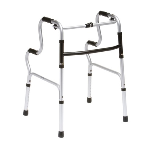 Déambulateur léger pliable à deux leviers pour adulte