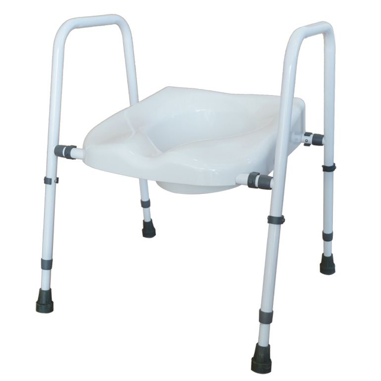 Width Adjutable Steel Commode Chair