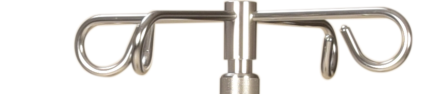 Asta portaflebo standard superiore rimovibile regolabile con 4 ganci