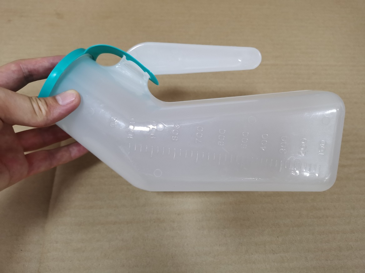 Bottiglia per orinatoio maschile con coperchio