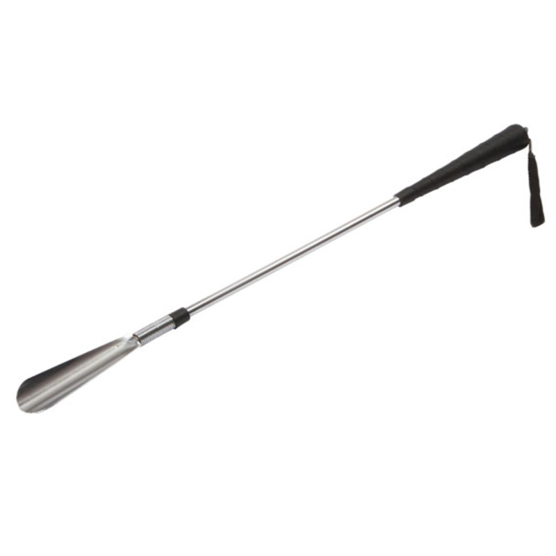 Schuhanzieher aus Metall mit langem Griff