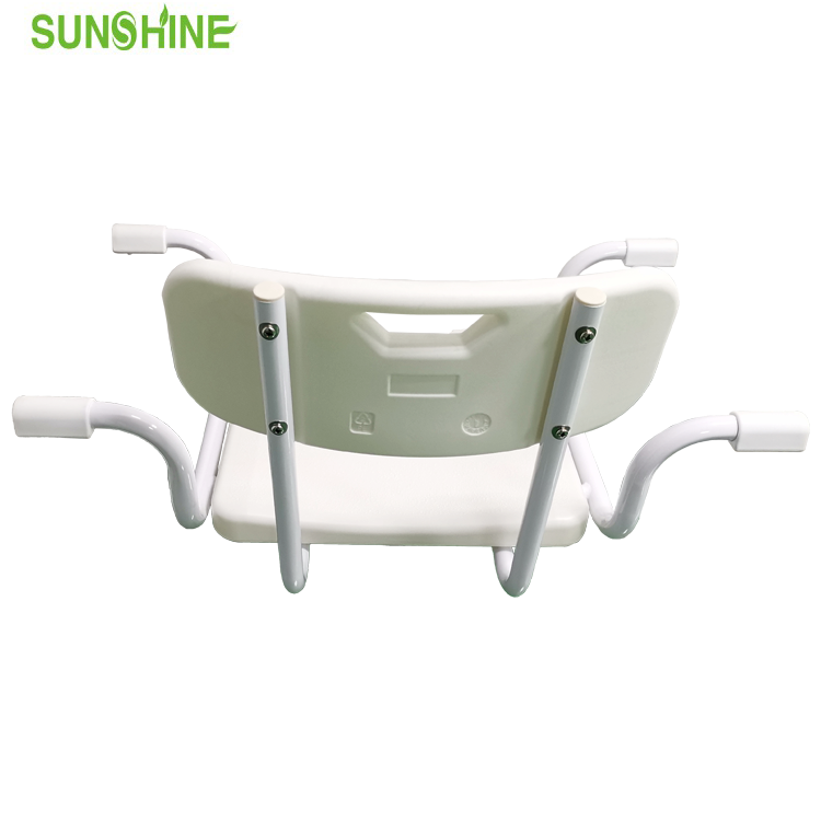 Badewannen-Duschstuhl aus Aluminium mit Rückenlehne