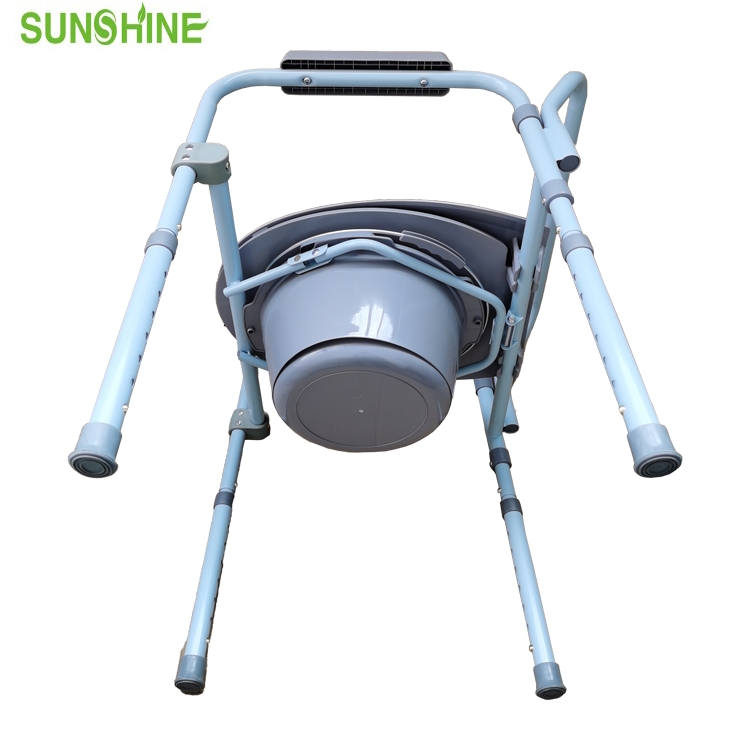 Sedia da toilette pieghevole in acciaio