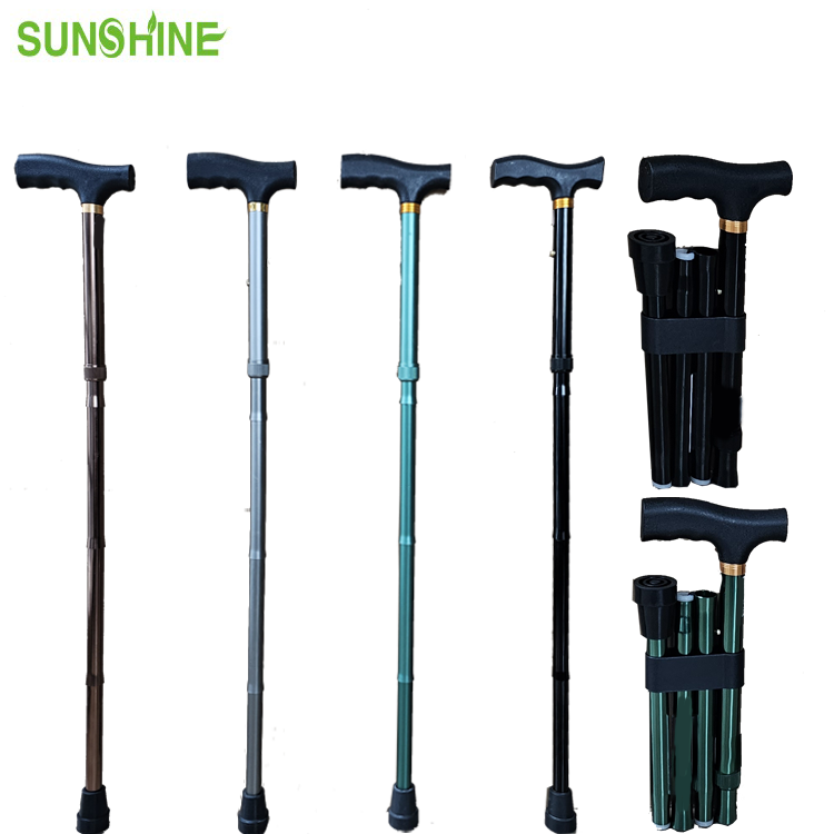 Bastone da passeggio pieghevole con impugnatura a T