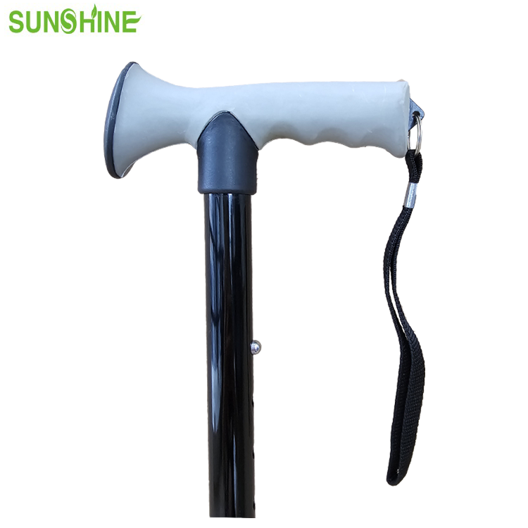 Canna con impugnatura regolabile con cinturino riflettente