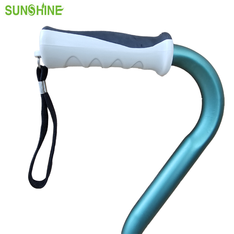 Canne de marche réglable avec poignée rembourrée douce et décalée