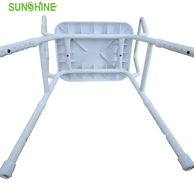 Silla de ducha ajustable en altura con brazos