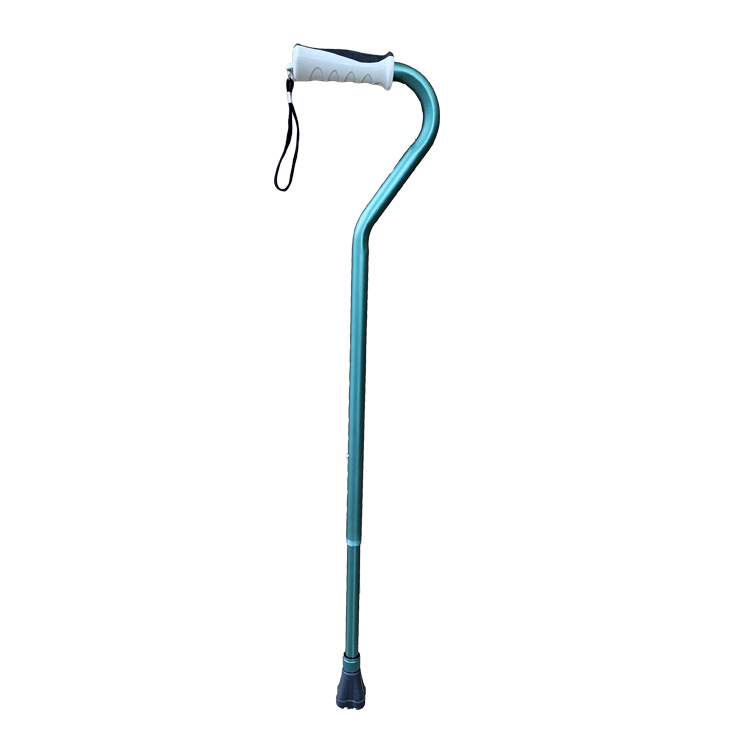 Adjustable Walking Cane With Offset Soft Cushioned Handle