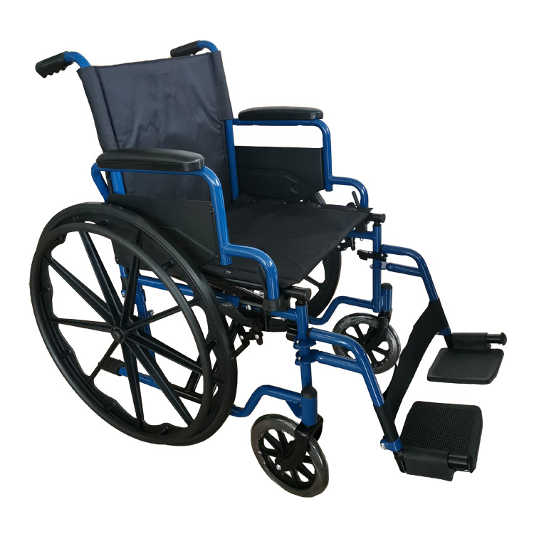 Silla de ruedas de acero económica para discapacitados