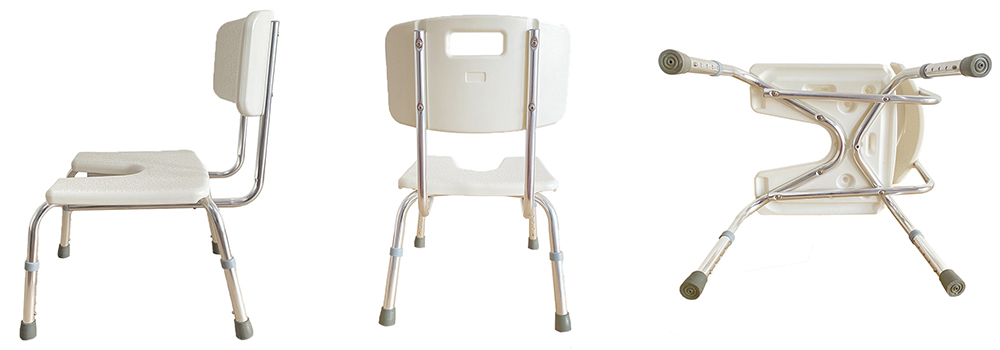 Shower Chair Seat with Padded Armrests and Back