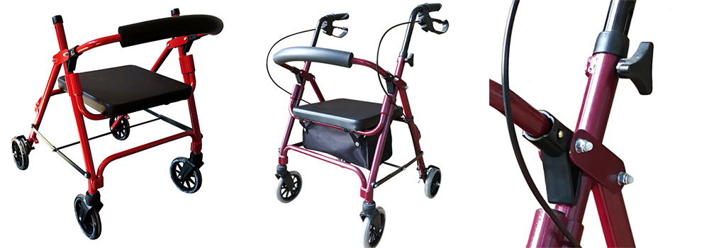 Rolling Walker Rollator in acciaio con 6" Wheel