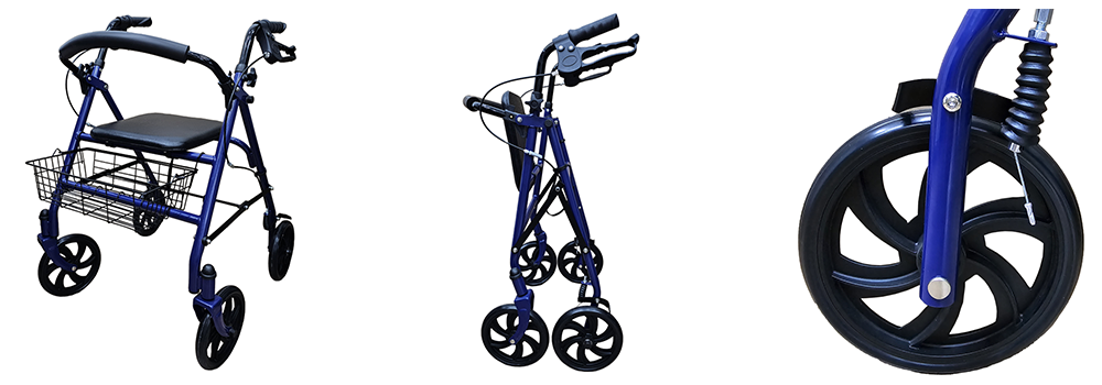 Medical Rollators with Fold Up Removable Back
