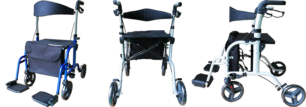 Lightweight Rollator Walker with seat and wheels