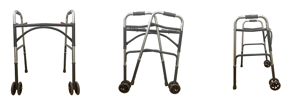 Push-button release aluminum Walker