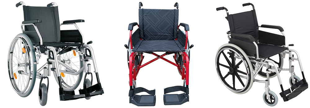 manual wheelchair with swing-away and removable footrest