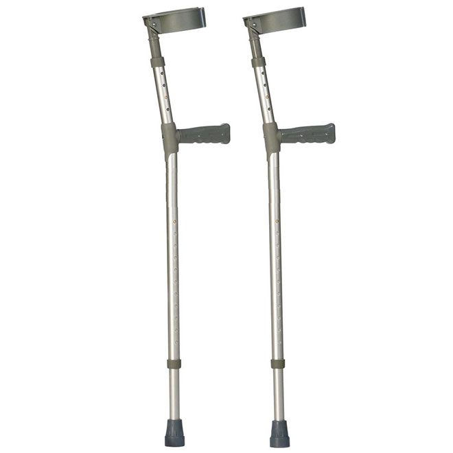 Single Adjustable Crutches With Plastic Handle
