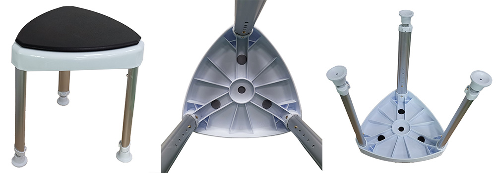 Nuvo Corner Shower Stool with Padded Seat