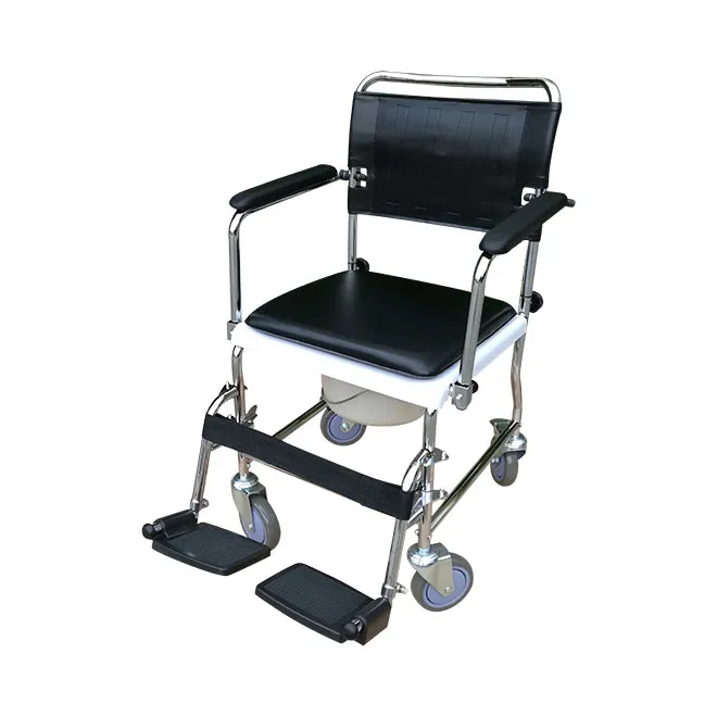 commode chair with 4 wheels