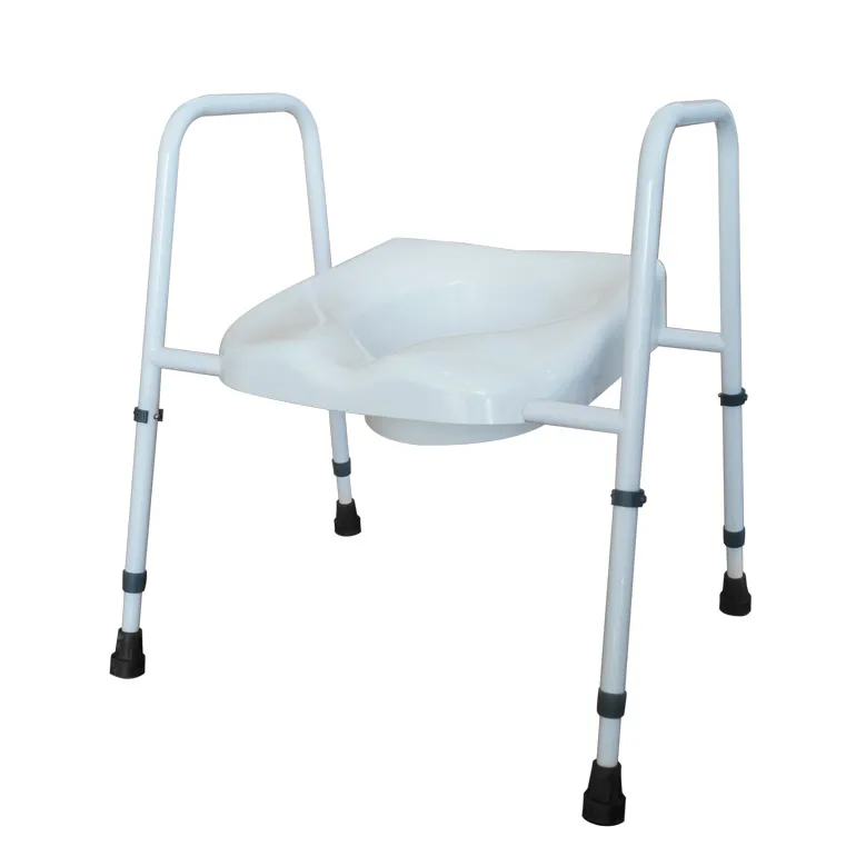 Width Adjutable Steel Commode Chair