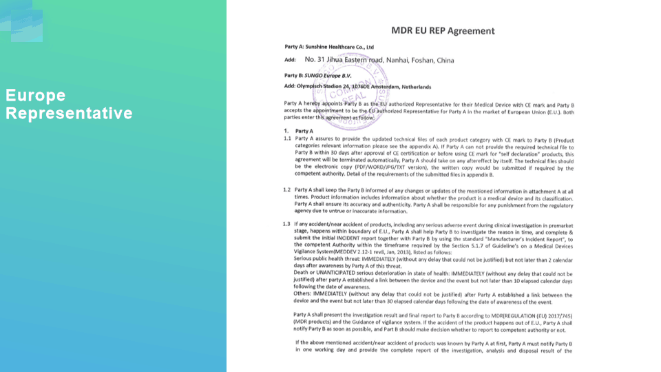 Europe Representative