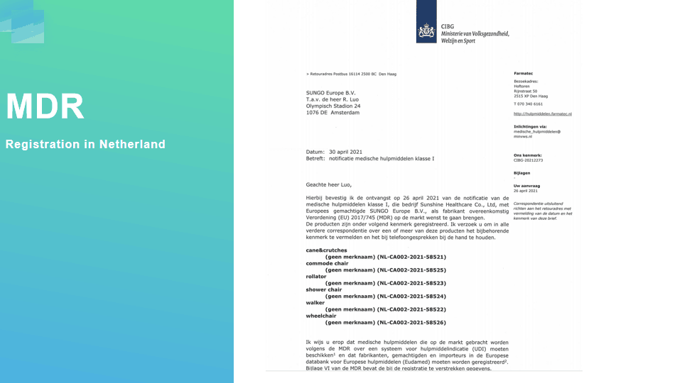 MDR Registration in Netherland