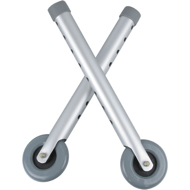 Andador plegable con un botón y extensión ajustable en altura