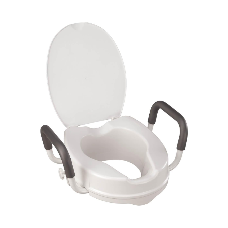 一般トイレ用ハンドル付き補高便座