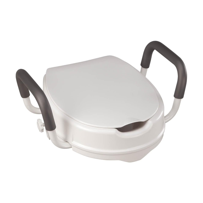 一般トイレ用ハンドル付き補高便座