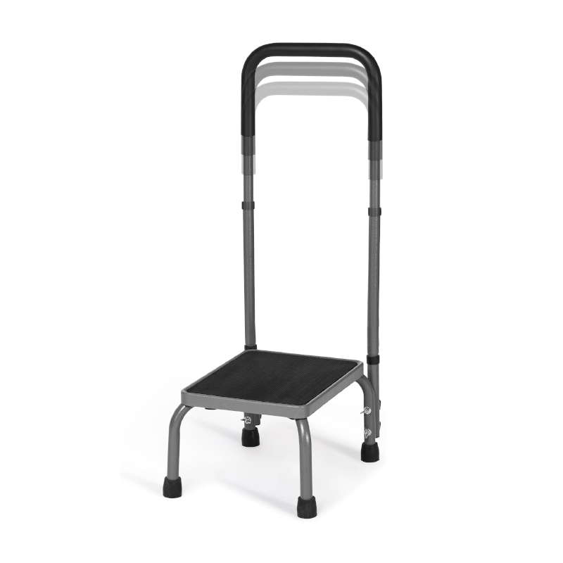 Step Stool with Handle and Non Skid Rubber Platform