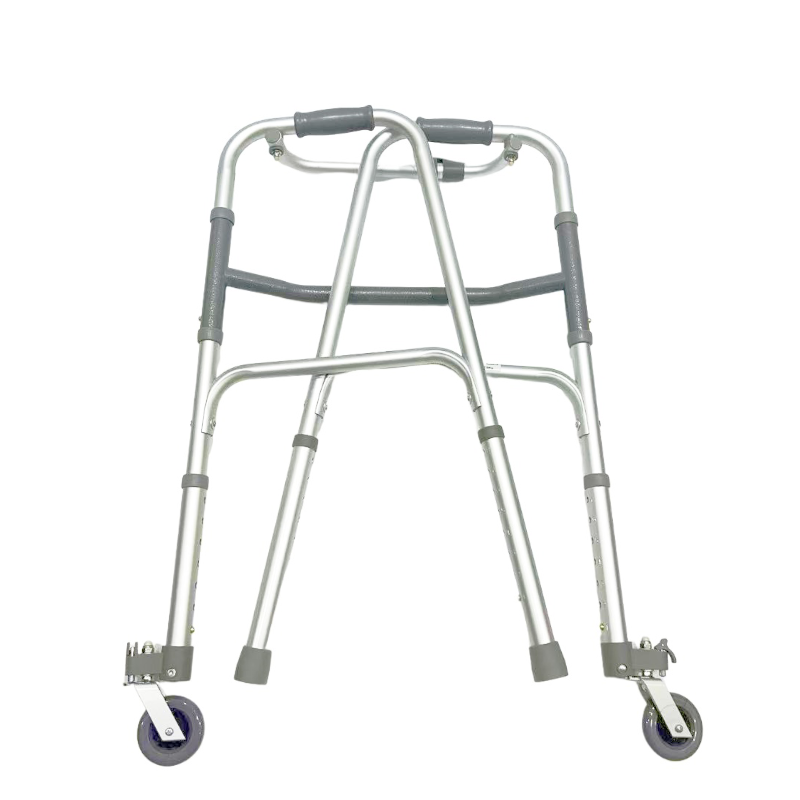 Andador plegable individual; Fijo; Ruedas delanteras giratorias de 3