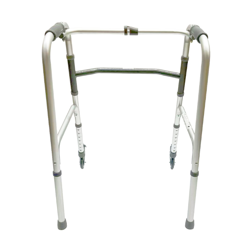 Andador plegable individual; Fijo; Ruedas delanteras giratorias de 3